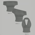thumbnail image 2 of MuXiKeJi Clothes Women's Off The Shoulder Tank Top, Sleeveless Stretchy Going Out Crop Top, Y2K Fashion T-Shirt for Summer, 2 of 8