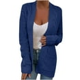 thumbnail image 1 of Yuyuzo Fall Cardigans for Women Open Front Long Sleeve Cable Knit Sweater Jackets Outwear Coat Solid Color, 1 of 4