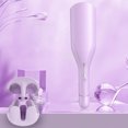 thumbnail image 4 of Yoofe Beach Waves Curling Iron 11.4 Inch Double Barrel Waver, Ceramic Wave Iron for Hair Crimper for Women, Anti-Scald, Dual Voltage Wavy Iron Deep Waver Hair Tool, Purple, 4 of 9