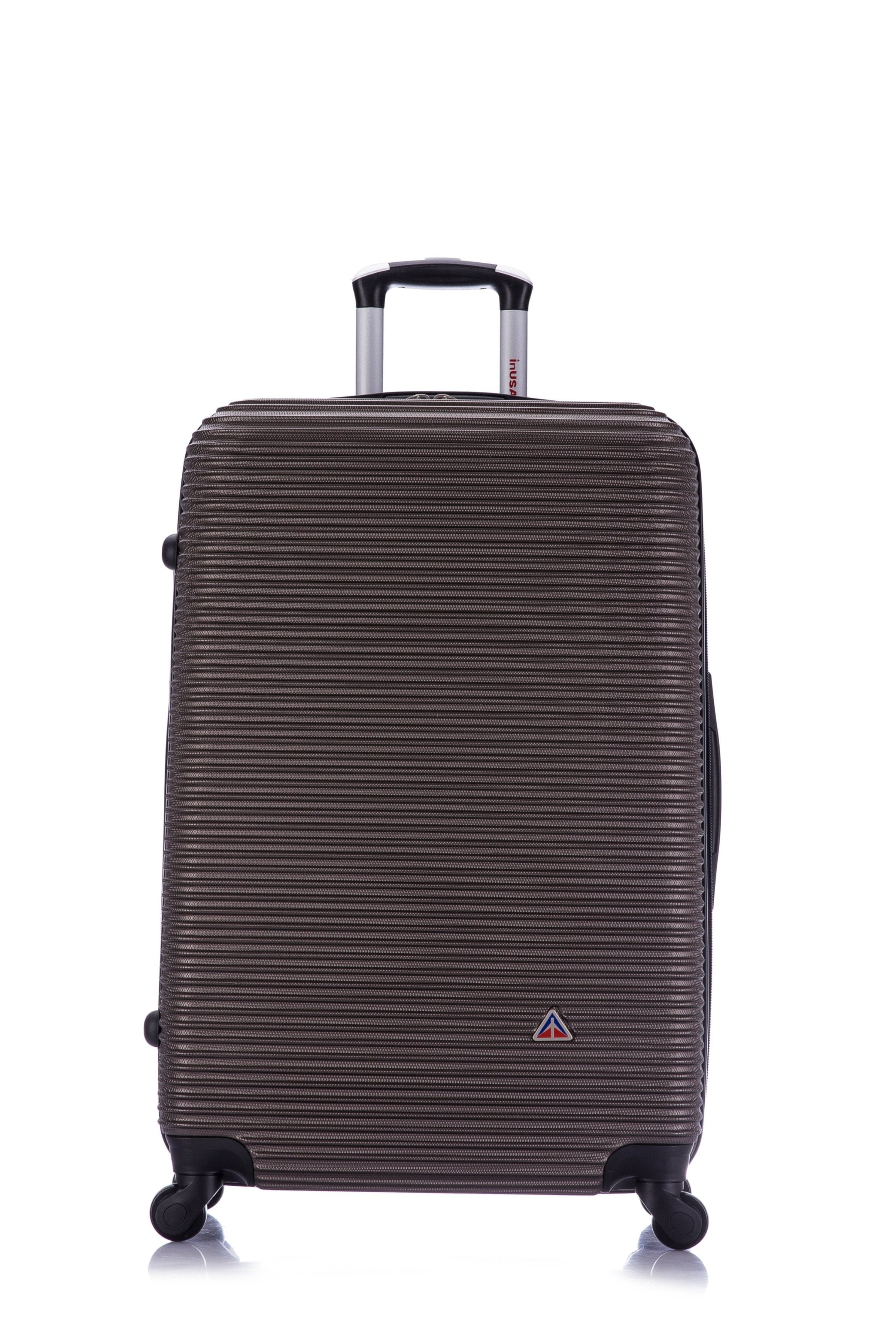 InUSA Royal 28" Hardside Lightweight Luggage with Spinner Wheels, Handle, and Trolley, Brown