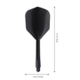 thumbnail image 3 of EeaseMX 4 plumas de dardos de hilo fino transparente, accesorio para dardos, para deportes al aire libre e interior (hilo fino y fino, negro), 3 of 7