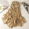 thumbnail image 4 of Prolriy Shawl Wraps for Women Xmas Gift Large Solid Soft Silky Bridal Evening Wedding Scarf Shawl Wrap Scarf for Women Coffee, 4 of 4
