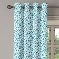 thumbnail image 2 of Ambesonne Teal Grommet Curtain, Abstract Mosaic Blue Tones, 50" x 84", Slate Blue Turquoise, 2 of 6