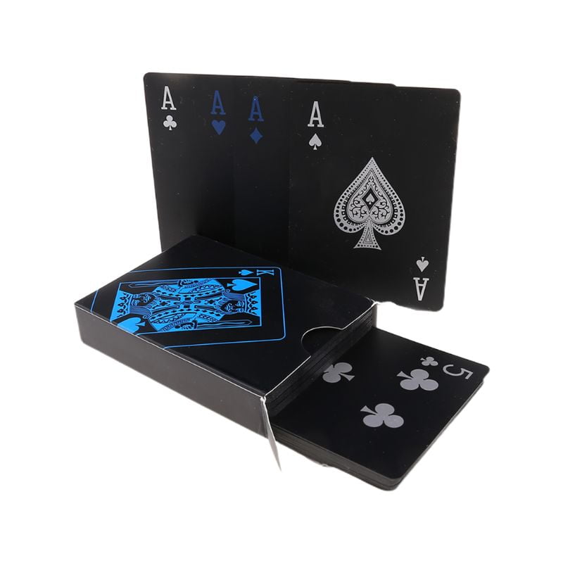 Black Plastic PVC Poker Waterproof Magic Playing Cards Table Game Top Quality 