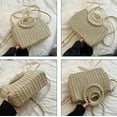 thumbnail image 3 of Kukuzhu Women Straw Beach Bag Rattan Tote Handbag Summer Straw Crossbody Shoulder Handbag Top Handle Bags with Round Ring Handle, 3 of 7
