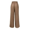 thumbnail image 4 of MixMatchy Women's Breathable Chiffon Fabric Loose Pleated Wide Leg Palazzo Pants with Ribbon Tie Elastic Band, 4 of 4