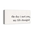 thumbnail image 2 of Creative Products The Day I Met You My Life Changed 10x20 Canvas Wall Art, 2 of 5