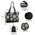 thumbnail image 2 of FORMRS Canvas Laptop Tote Bag for Women with 15.6" Computer Compartments Shoulder Handbag, Green Cubes, 2 of 7
