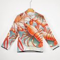 thumbnail image 5 of Three Red Lobsters Artwork Men's Stand Collar Sweater Long Sleeve Clothing Loose Fit Sports Sweater, 5 of 8