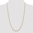 thumbnail image 3 of 14k Yellow Gold 2.5mm Sparkle-Cut Extra-light Rope Chain Ankle Bracelet - 3.7 Grams - 10 Inch, 3 of 4