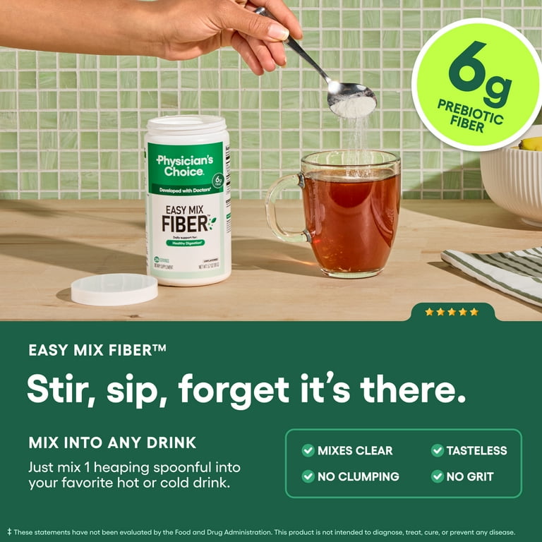 how to mix glp 1 powder Physician’s Choice Easy Mix Fiber Powder