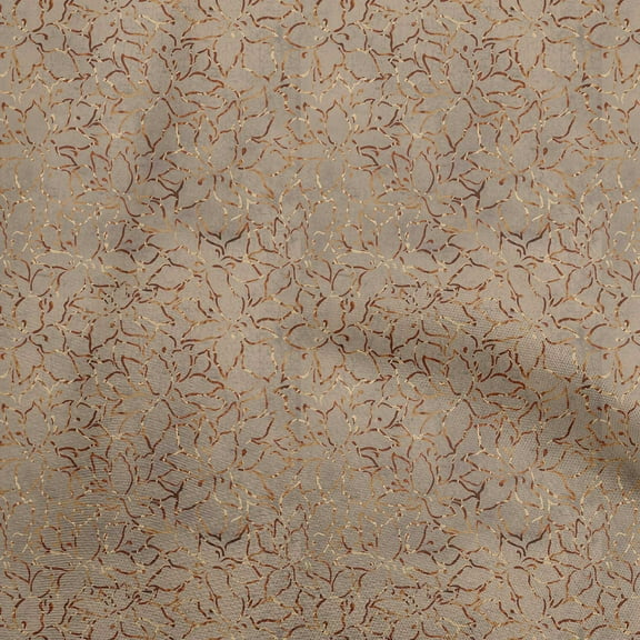 oneOone Cotton Cambric Brown Fabric Aian Batik Fabric For Sewing Printed Craft Fabric By The Yard 56 Inch Wide
