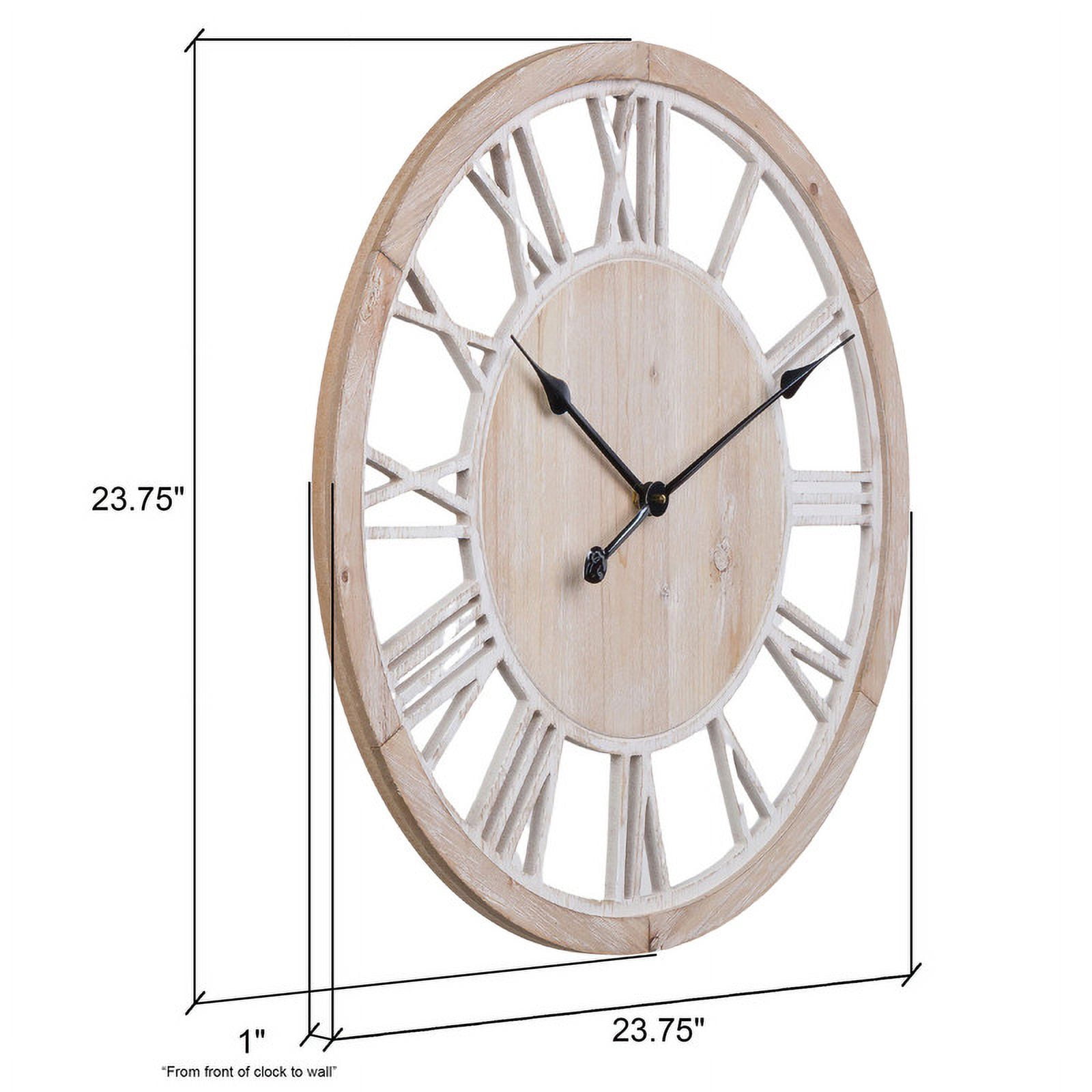 Seraphine Distressed Farmhouse Wooden Wall Clock