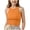 Orange, variant on 95% Cotton Crop Ribbed Racerback Tank Tops for Women Casual Summer Basic Cropped Tank Top Y2k Tops (Orange, 11-12 Years)