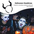 thumbnail image 4 of Diadema De Cuerno De Halloween, Banda Para El Pelo De Toro De Buey Para Fiesta, Utilería Para Fotos De Festival, Tocado De Animal, Mascarada Kearding HA038704-00, 4 of 6