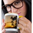 thumbnail image 2 of 3drose, Sunset at Poipu Beach, Kauai, Hawaii., 11oz Two-tone Yellow Mug, 2 of 6