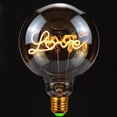 thumbnail image 1 of Lámpara Edison con letras, lámpara de mesa G125, lámpara de filamento con bombilla LED, lámpara de modelado LOVE, 1 of 5