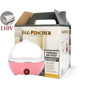 Egg Cooker For Hard Boiled Eggs,Easy Egg Cooker Electric 7-Egg Capacity,Single Layer Hard-Boiled Egg Cooker with Auto Shut-Off,Measuring Cup Included,BPA Free (Pink)