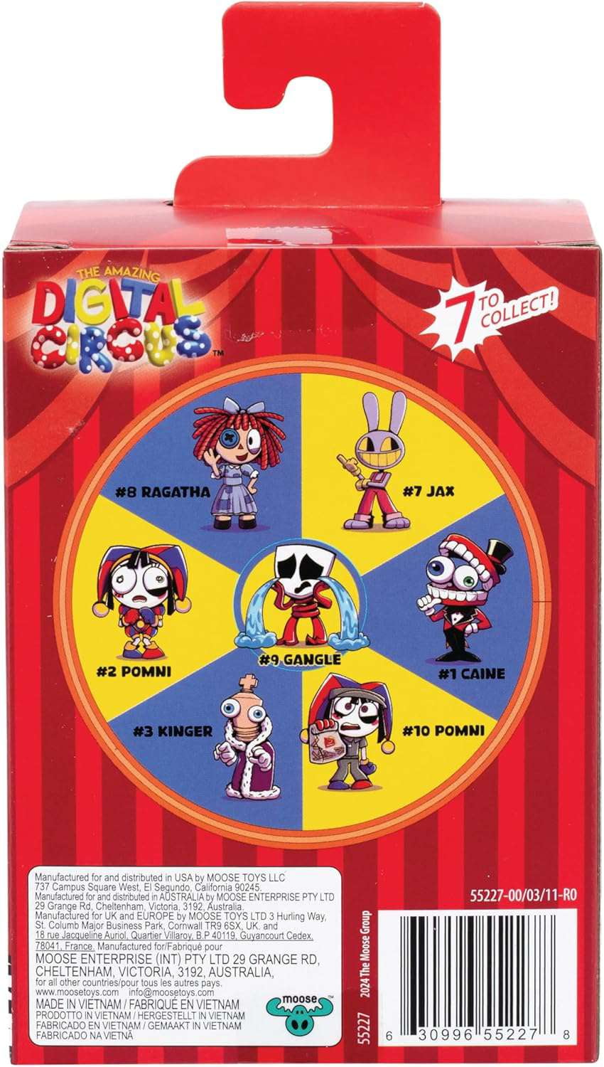 Amazing Digital Circus Gangle Vinyl Figure, 4" Collectible and Collector Card , Ages 4+
