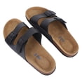 thumbnail image 2 of Sandalias de plataforma Nikou con correa de doble hebilla puntera abierta ajustables antideslizantes color negro talla 40, 2 of 15