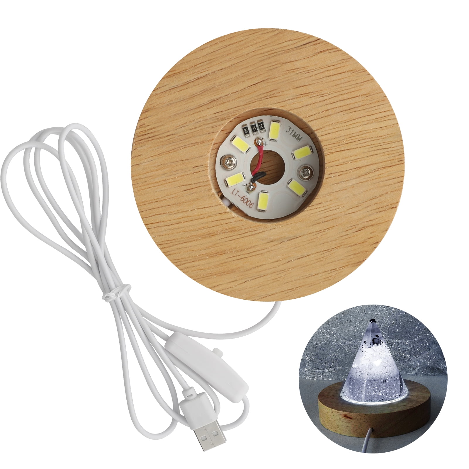 Wood LED Base Pet Supplies Urns & Memorials