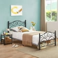 thumbnail image 2 of VECELO 3-piece Bedroom Set, Metal Platform Bed Frame and 2 Nightstand, Twin Size, 2 of 8