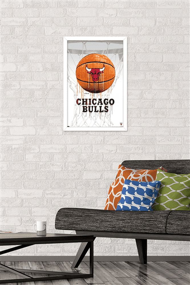 NBA Chicago Bulls - Drip Basketball 21 Wall Poster, 14.725" x 22.375", Framed