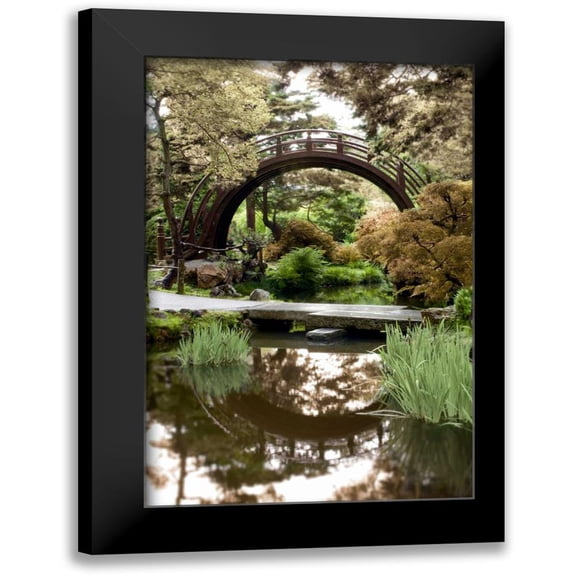 Blaustein, Alan 11x14 Black Modern Framed Museum Art Print Titled - Japanese Bridge - 2