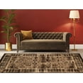thumbnail image 2 of Platinum Isphahan Brown Rug 8x11 Geometric Design Soft Microfiber Polyester, 2 of 5