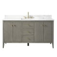 thumbnail image 4 of Vanity Art 60" Bathroom Vanity with Sink, Freestanding Storage Cabinet with Engineered Marble Top, Flip Down Tray, Drawer, and Shelve, 4 of 6