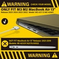 thumbnail image 2 of IBENZER Compatible with 2025 2024 2023 2022 MacBook Air 13 inch Case M4 A3240 M3 A3113 M2 A2681, Hard Shell Case & Keyboard Cover & Type-C Adapter for Mac Air 13.6", Olive Green, KK-OLGN+1TC, 2 of 7