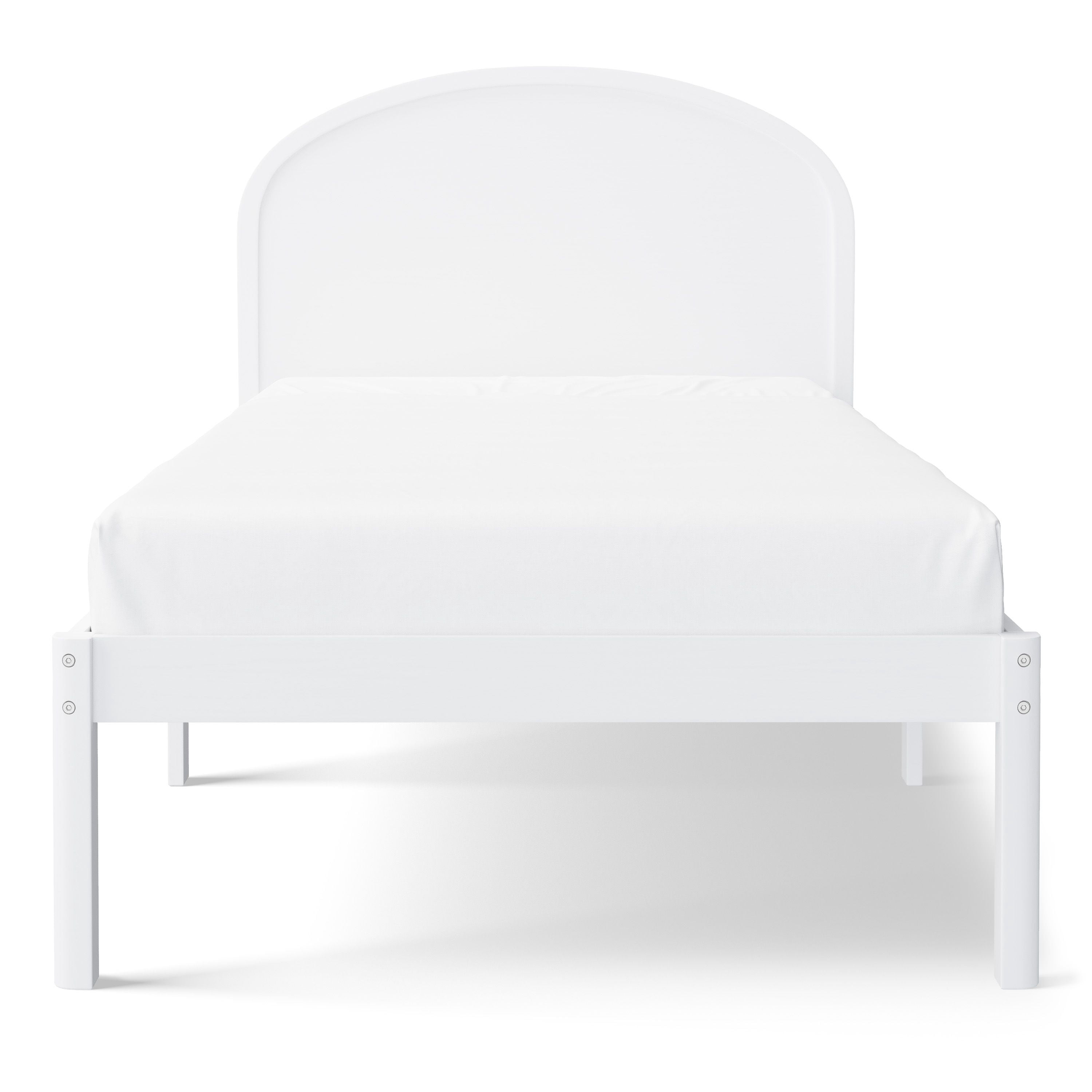 Mainstays Kids Twin Size Wood Platform Bed Frame, White