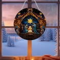 thumbnail image 5 of EWASWON Round Acrylic Jesus Christmas Ornament - Multicolor Hanging Plaque, Christian Holiday Decor for Christmas Tree, Spiritual Xmas Gift, 5 of 5