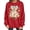 Red-37, variant on Christmas Tree Sweatshirt for Women Cute Xmas Bow Graphic Long Sleeve Pullover Tops