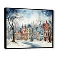 thumbnail image 2 of Designart "Enchanting Christmas Village III" Landscapes Framed Wall Art - Traditional White Winter Landscape Bedroom Framed Canvas Wall Art, 2 of 6