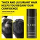 thumbnail image 4 of Hair Fibers SEVICH Hair Building Thicker Fuller, 25 g, marrón oscuro, 4 of 8