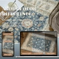 thumbnail image 2 of RUGKING Thin Vintage Large Area Rug Washable Rug 8'x10' Area Rugs for Bedroom Non Slip Backing Rug, Blue, 2 of 9