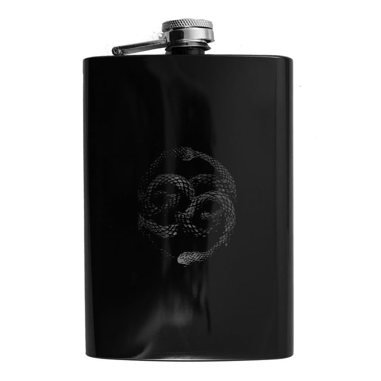 8oz Ouroboros Black Flask 8oz Ouroboros Black Flask