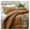 thumbnail image 2 of Comforter Set - Queen Size - Ultra-Soft - Goose Down Alternative - Premium 1800 Series - All Season Warmth (Queen, Caramel), 2 of 9