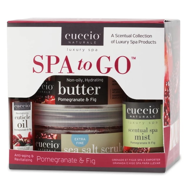 Spa Kit Cuccio con granada e higo con bruma, 60 ml, mantequilla, 226 g
