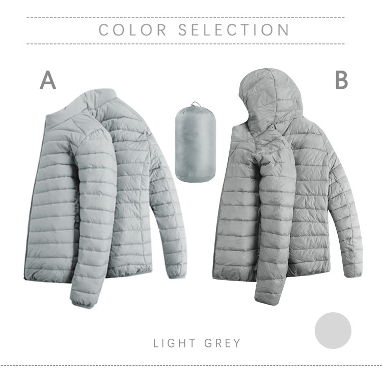 Packable Down Jacket Women Hooded Ultra Light Weight Short Down Coat with Carrying Case - image 3 of 4