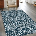 thumbnail image 2 of Area Rugs 2.7'x5', Navy Blue Spring Floral Carpet for Living Room Bedroom Dining Room, Farmhouse Flowers Elegant Pastoral Throw Kitchen Rugs Non Slip Washable Rectangle Indoor Outdoor Rugs, 2 of 8