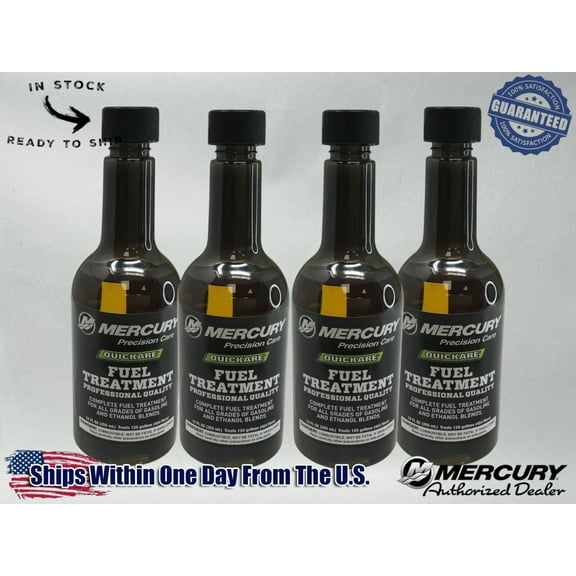 Mercury Genuine OEM Authentic Quickare Fuel Treatment 12 oz 92-8M0047930 4 Pack