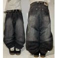 thumbnail image 1 of Womens Polyester Printed Oversized Baggy Wide Leg High Waist Full Length Jeans, 1 of 10