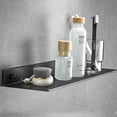 thumbnail image 5 of Percheros de pared de metal, percheros de pared flotantes negros de 30 cm, percheros de pared pequeños, percheros de baño, forma L con roscas y tornillos para decoración, salón,, 5 of 5