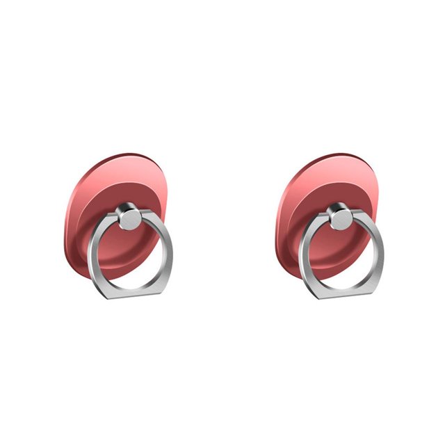 Sidaley Soporte ovalado para anillo de teléfono celular Reemplazo de soporte de soporte de anillo de rotación de 360 grados para Rosa roja 2piezas