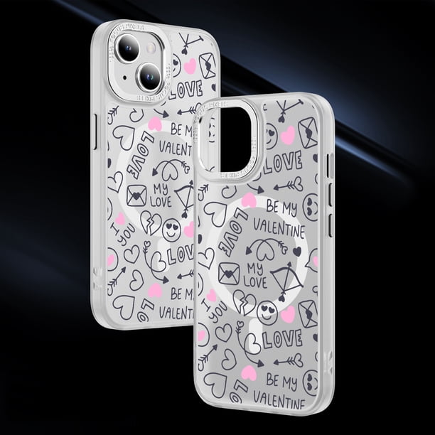 ¡Agregue un toque de color a su iPhone 12 Pro con esta vibrante funda para teléfono plateada mate con estampado de dibujos animados!