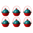 thumbnail image 1 of Cubos de dulces navideños con asa, cubos de golosinas, decoración navideña (alce de bola), 1 of 2