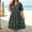 Multicolor, variant on QUNYINEY Midi Dresses for Women Plus Size Beach Hawaiian Short Sleeve A Line Dress Loose Fit Vacation V-Neck with Pockets Dresses