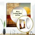 thumbnail image 3 of Designart "Sentimental Sundown Full Moon Ascent" Modern Geometric Gold Large Square Mirror - Square Bedroom Mirror Printed Wall Decor - Modern Square Printed Wall Mirror Art, 3 of 5